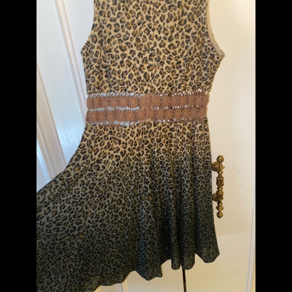 FREE PEOPLE LEOPARD PRINT OMBRÉ DRESS - Picture 4 of 6